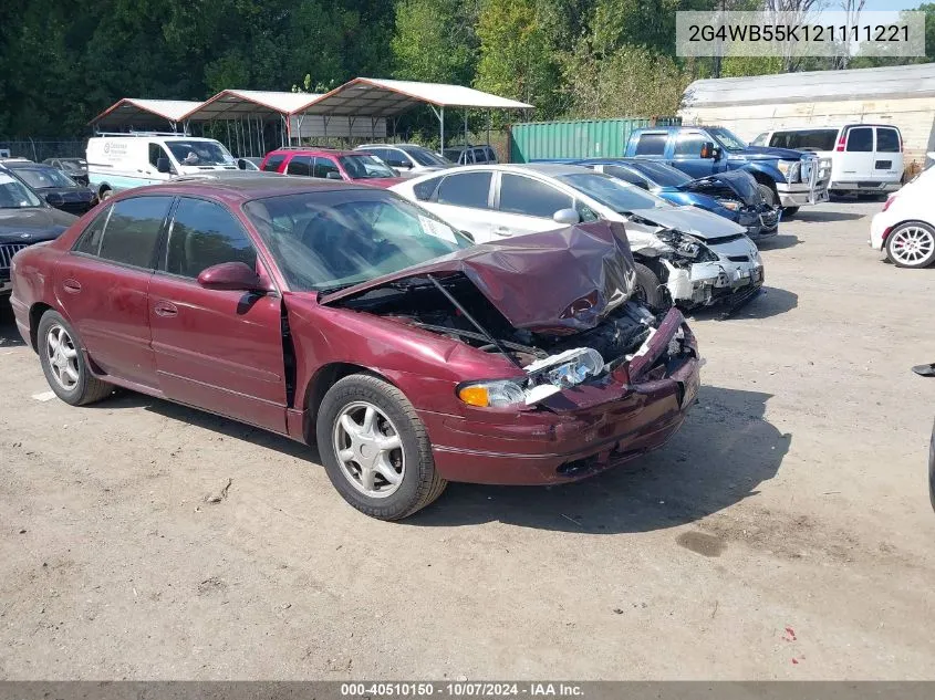 2002 Buick Regal Ls VIN: 2G4WB55K121111221 Lot: 40510150