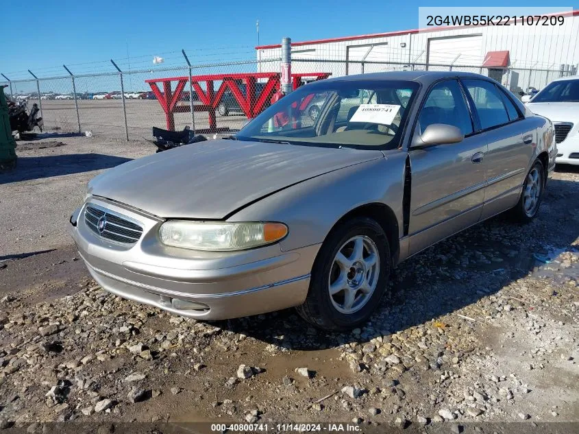 2002 Buick Regal Ls VIN: 2G4WB55K221107209 Lot: 40800741