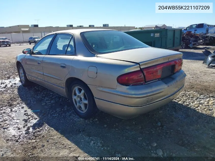 2002 Buick Regal Ls VIN: 2G4WB55K221107209 Lot: 40800741