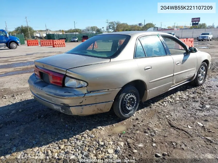 2002 Buick Regal Ls VIN: 2G4WB55K221107209 Lot: 40800741