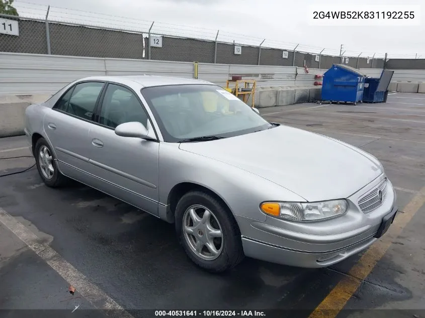 2003 Buick Regal Ls VIN: 2G4WB52K831192255 Lot: 40531641