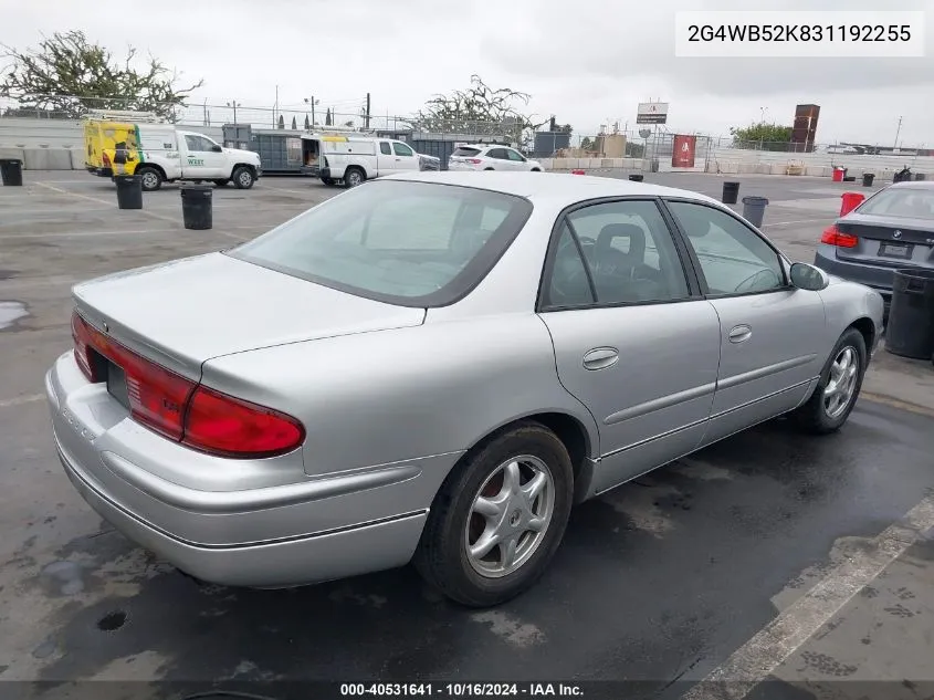 2003 Buick Regal Ls VIN: 2G4WB52K831192255 Lot: 40531641