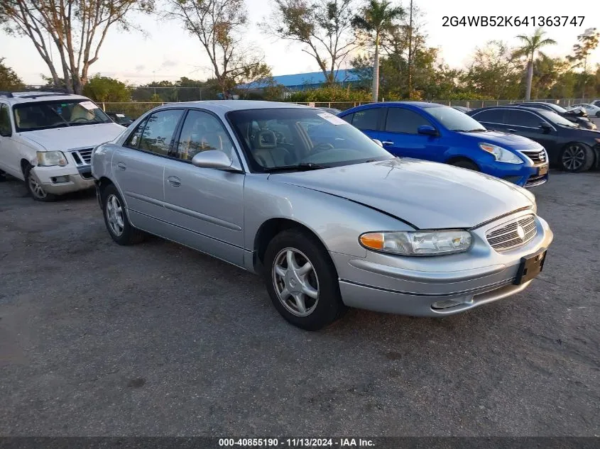 2004 Buick Regal Ls VIN: 2G4WB52K641363747 Lot: 40855190