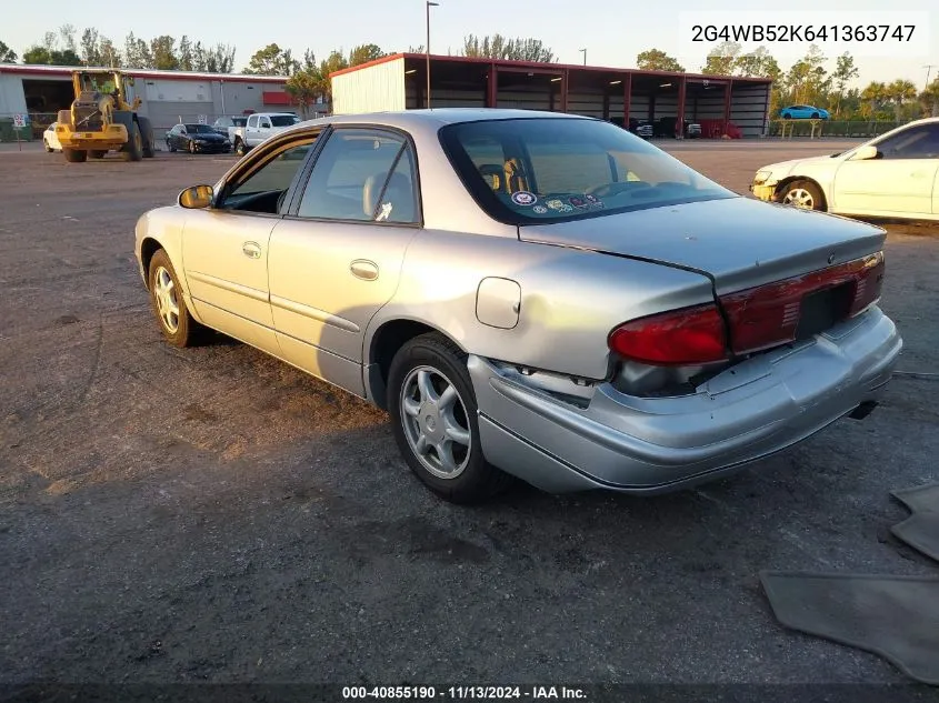 2004 Buick Regal Ls VIN: 2G4WB52K641363747 Lot: 40855190