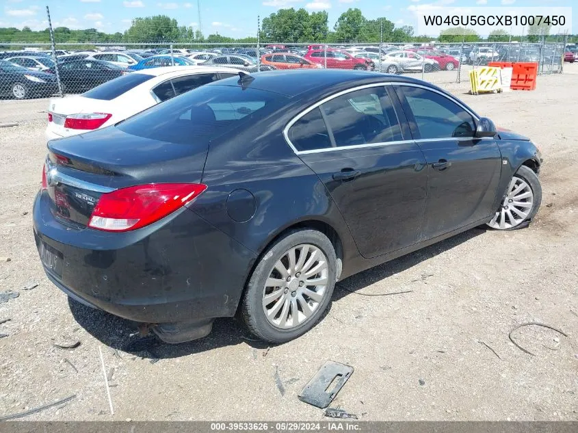 2011 Buick Regal Cxl Russelsheim VIN: W04GU5GCXB1007450 Lot: 39533626