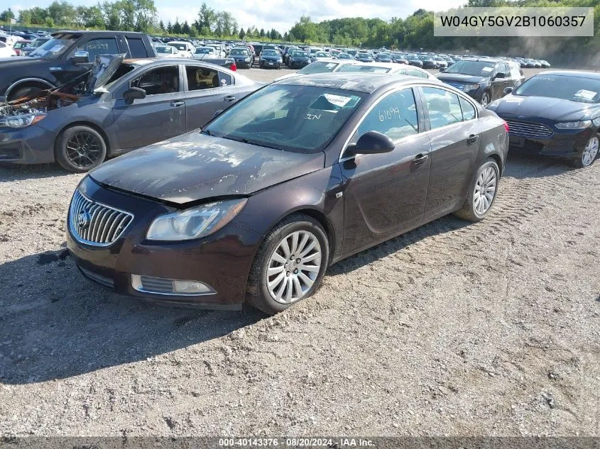 2011 Buick Regal Cxl Turbo Russelsheim VIN: W04GY5GV2B1060357 Lot: 40143376