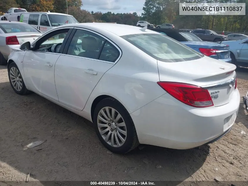 2011 Buick Regal Cxl Russelsheim VIN: W04GN5EC1B1110837 Lot: 40498239