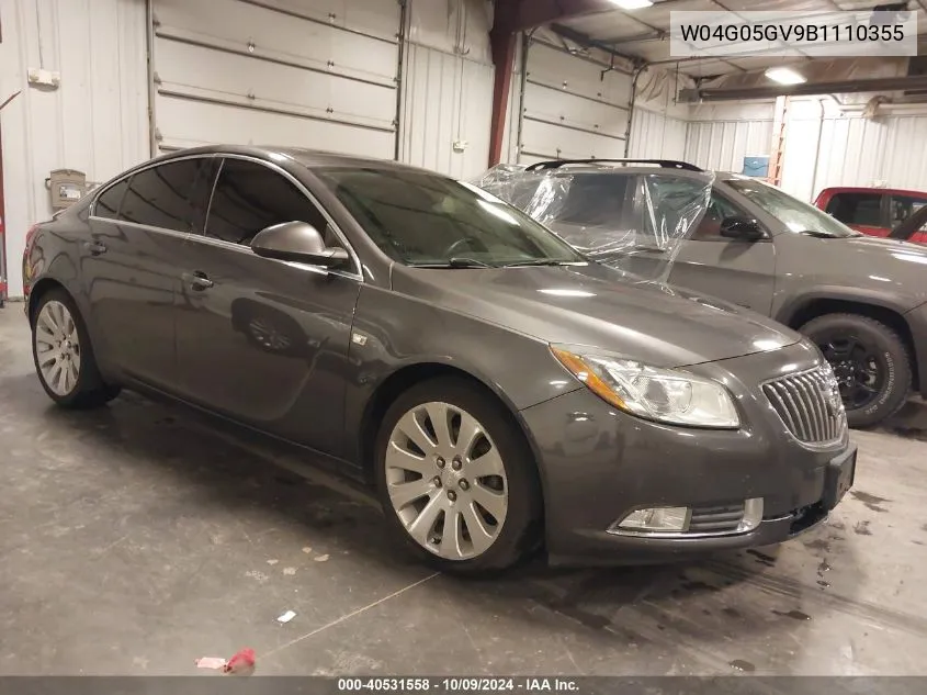 2011 Buick Regal Cxl VIN: W04G05GV9B1110355 Lot: 40531558