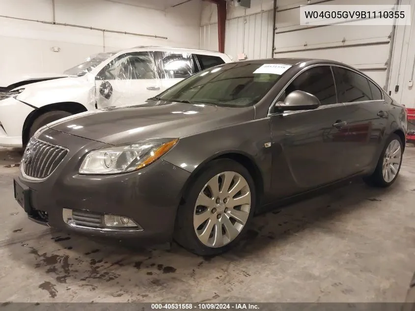 2011 Buick Regal Cxl VIN: W04G05GV9B1110355 Lot: 40531558