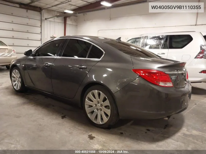 2011 Buick Regal Cxl VIN: W04G05GV9B1110355 Lot: 40531558