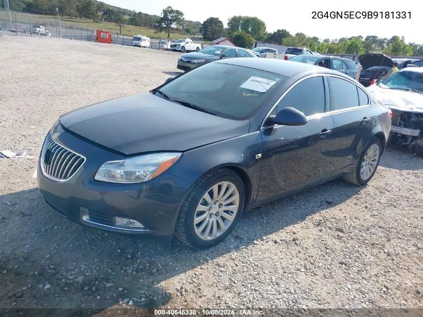 2011 Buick Regal Cxl Oshawa VIN: 2G4GN5EC9B9181331 Lot: 40545330