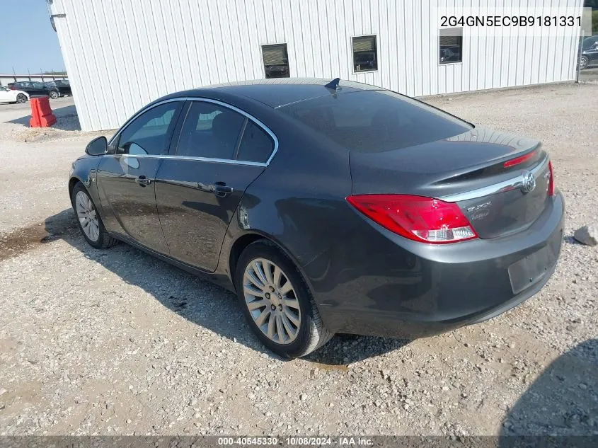 2011 Buick Regal Cxl Oshawa VIN: 2G4GN5EC9B9181331 Lot: 40545330