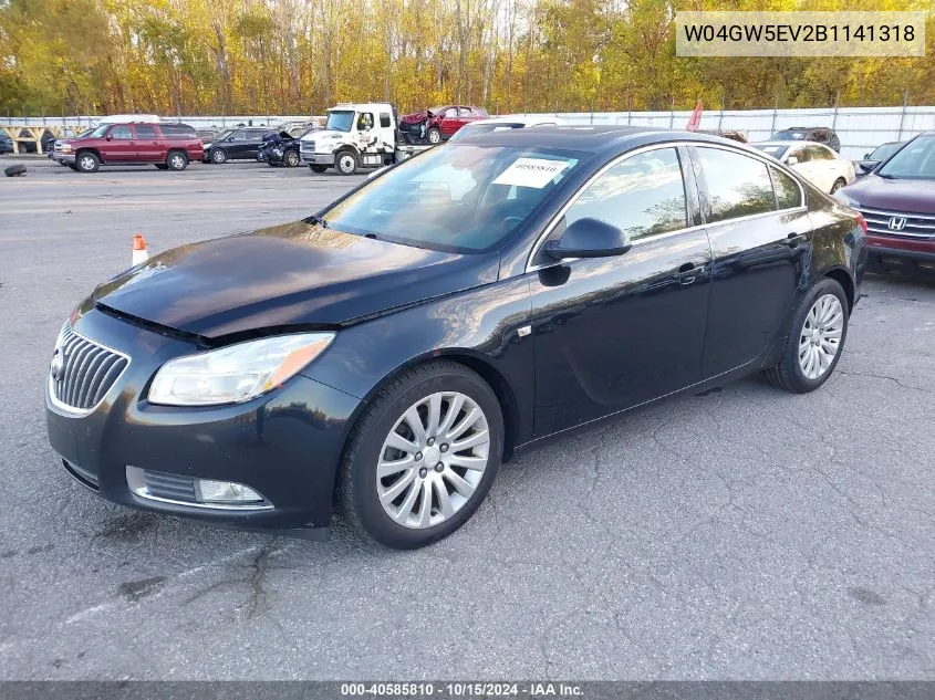 2011 Buick Regal Cxl Turbo Russelsheim VIN: W04GW5EV2B1141318 Lot: 40585810