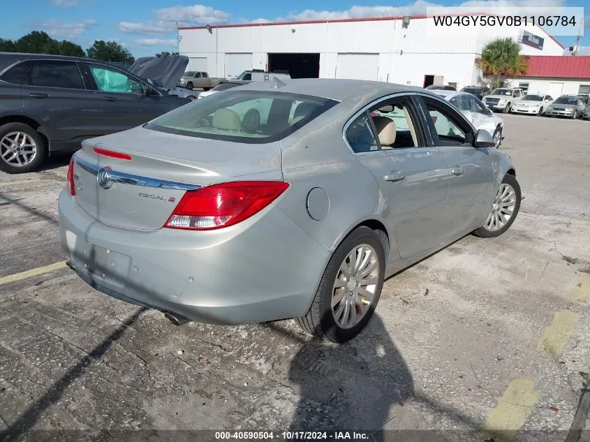 2011 Buick Regal Cxl Turbo Russelsheim VIN: W04GY5GV0B1106784 Lot: 40590504