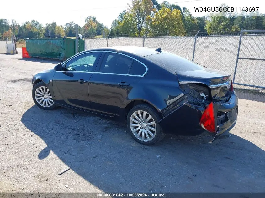 2011 Buick Regal Cxl Russelsheim VIN: W04GU5GC0B1143697 Lot: 40631542