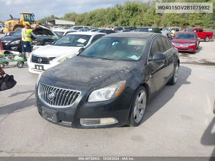 2011 Buick Regal Cxl Turbo Russelsheim VIN: W04G15GV2B1075932 Lot: 40726933