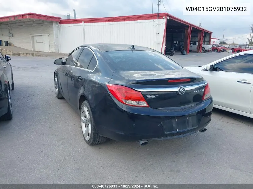 2011 Buick Regal Cxl Turbo Russelsheim VIN: W04G15GV2B1075932 Lot: 40726933