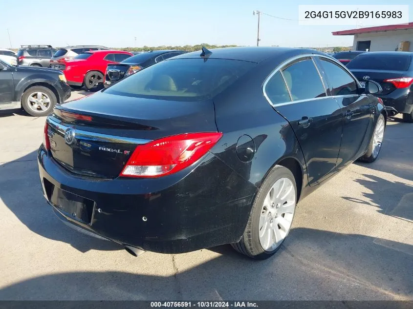 2011 Buick Regal Cxl Turbo Oshawa VIN: 2G4G15GV2B9165983 Lot: 40756591