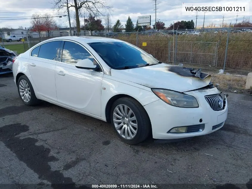 2011 Buick Regal Cxl Russelsheim VIN: W04GS5EC5B1001211 Lot: 40820899