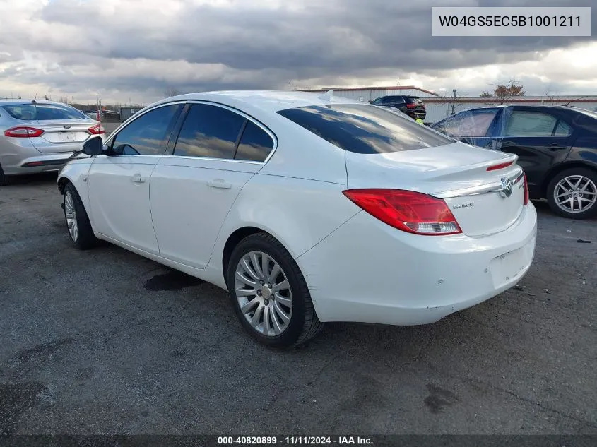 2011 Buick Regal Cxl Russelsheim VIN: W04GS5EC5B1001211 Lot: 40820899