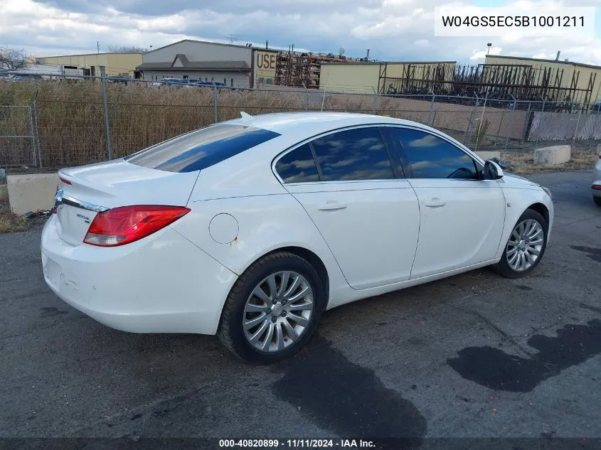 2011 Buick Regal Cxl Russelsheim VIN: W04GS5EC5B1001211 Lot: 40820899