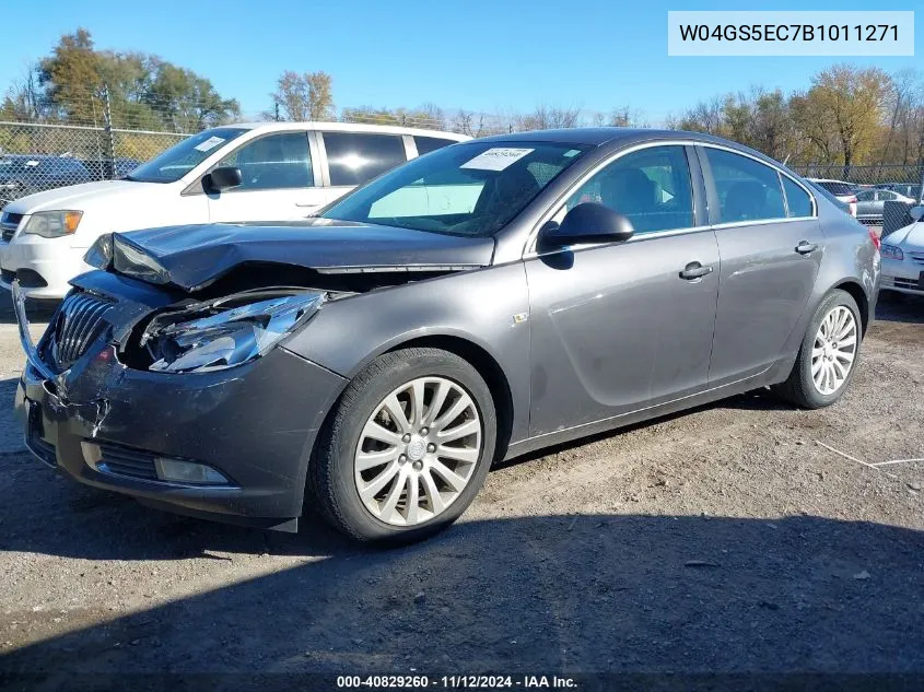 2011 Buick Regal Cxl Russelsheim VIN: W04GS5EC7B1011271 Lot: 40829260