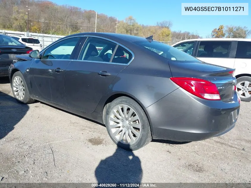 2011 Buick Regal Cxl Russelsheim VIN: W04GS5EC7B1011271 Lot: 40829260