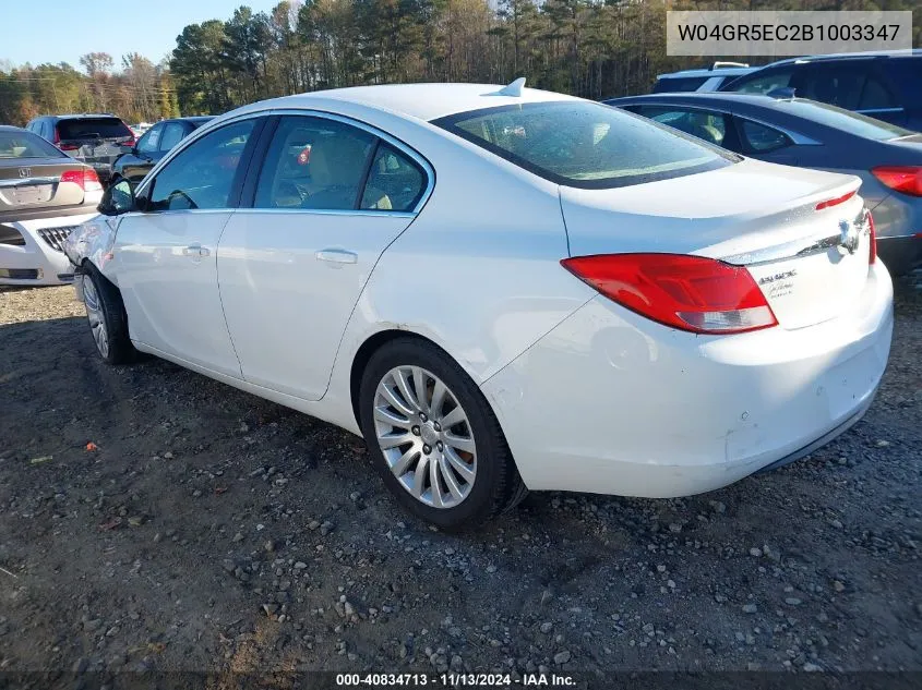 2011 Buick Regal Cxl Russelsheim VIN: W04GR5EC2B1003347 Lot: 40834713