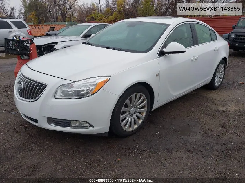 2011 Buick Regal Cxl Turbo Russelsheim VIN: W04GW5EVXB1143365 Lot: 40883950