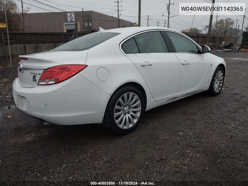 2011 Buick Regal Cxl Turbo Russelsheim VIN: W04GW5EVXB1143365 Lot: 40883950