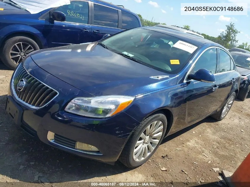 2012 Buick Regal Premium 1 VIN: 2G4GS5EK0C9148686 Lot: 40065187