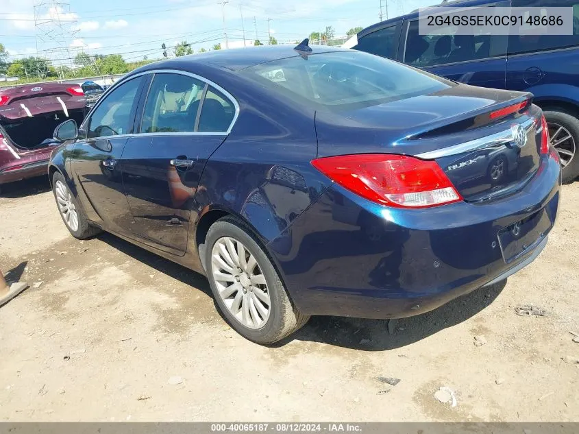 2012 Buick Regal Premium 1 VIN: 2G4GS5EK0C9148686 Lot: 40065187