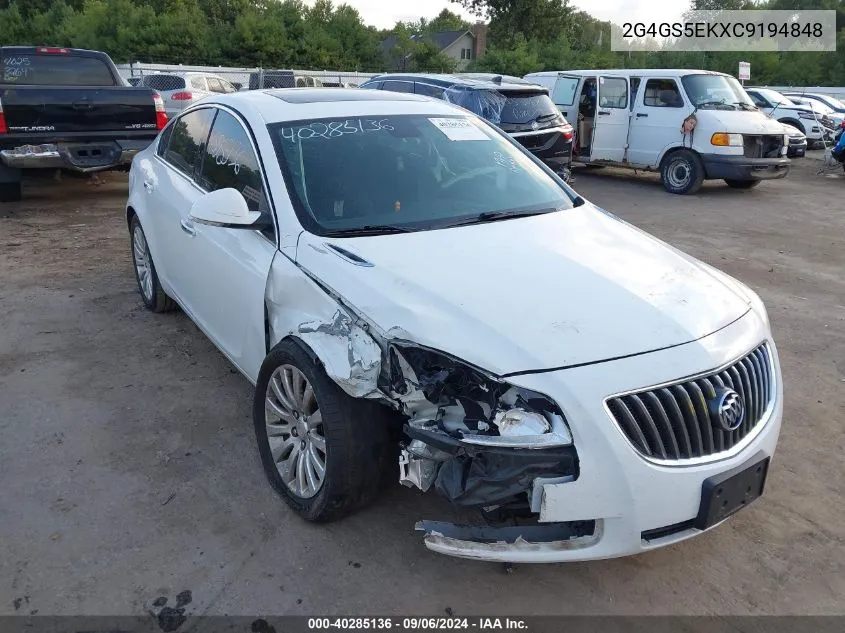 2012 Buick Regal Premium VIN: 2G4GS5EKXC9194848 Lot: 40285136