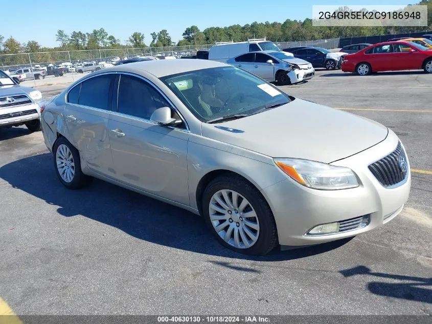 2012 Buick Regal VIN: 2G4GR5EK2C9186948 Lot: 40630130