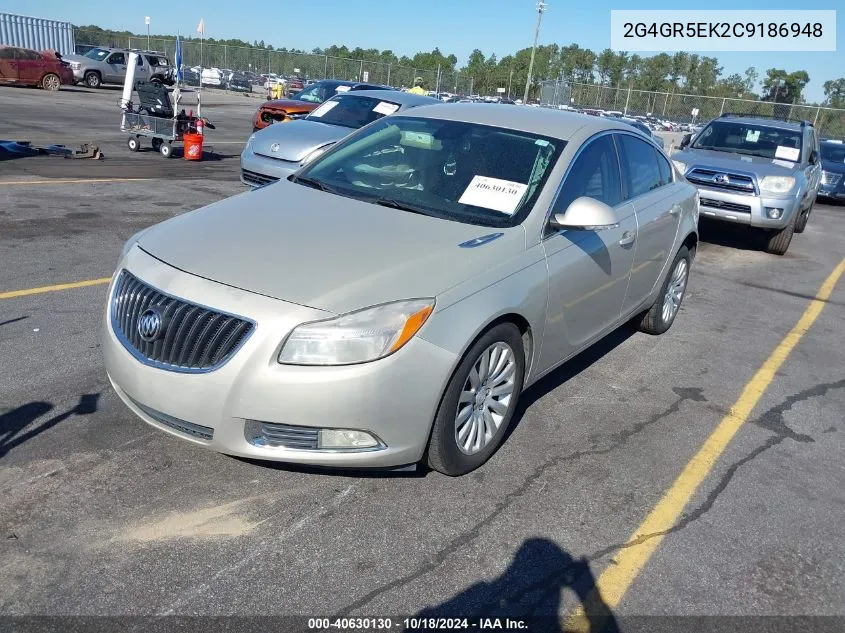 2012 Buick Regal VIN: 2G4GR5EK2C9186948 Lot: 40630130