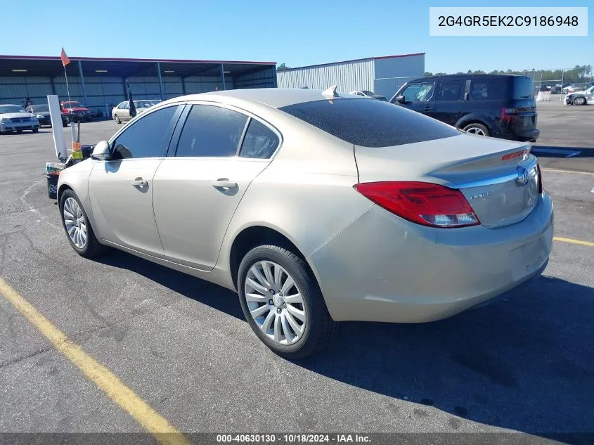 2012 Buick Regal VIN: 2G4GR5EK2C9186948 Lot: 40630130