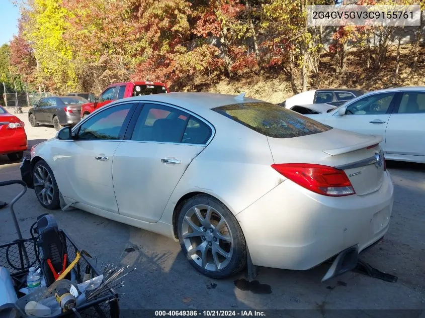 2012 Buick Regal Gs VIN: 2G4GV5GV3C9155761 Lot: 40649386