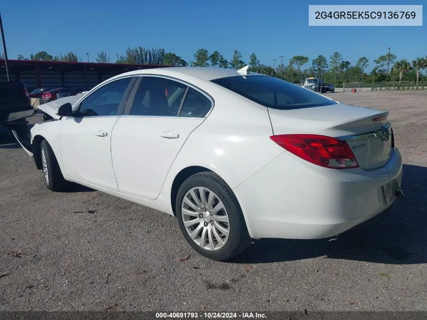 2012 Buick Regal VIN: 2G4GR5EK5C9136769 Lot: 40691793