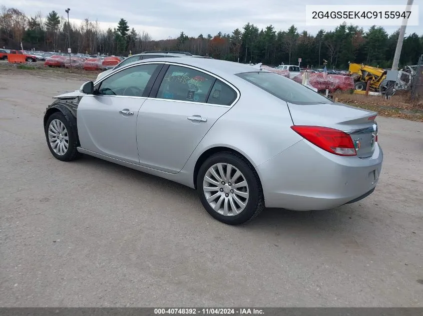 2012 Buick Regal Premium 1 VIN: 2G4GS5EK4C9155947 Lot: 40748392