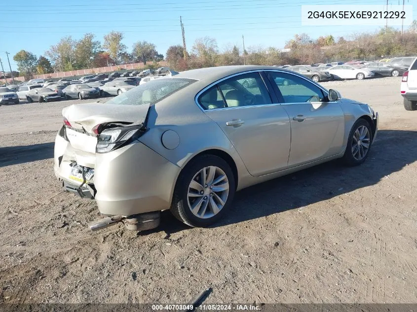 2014 Buick Regal Turbo VIN: 2G4GK5EX6E9212292 Lot: 40703049