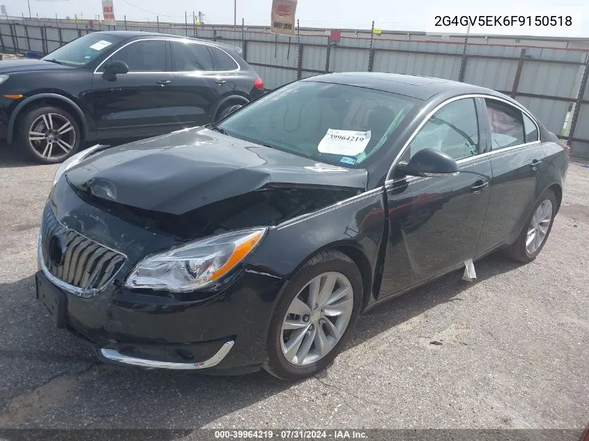 2015 Buick Regal 1Fl VIN: 2G4GV5EK6F9150518 Lot: 39964219