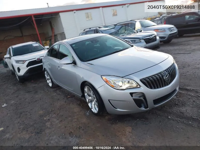 2015 Buick Regal Gs VIN: 2G4GT5GX0F9214888 Lot: 40499456