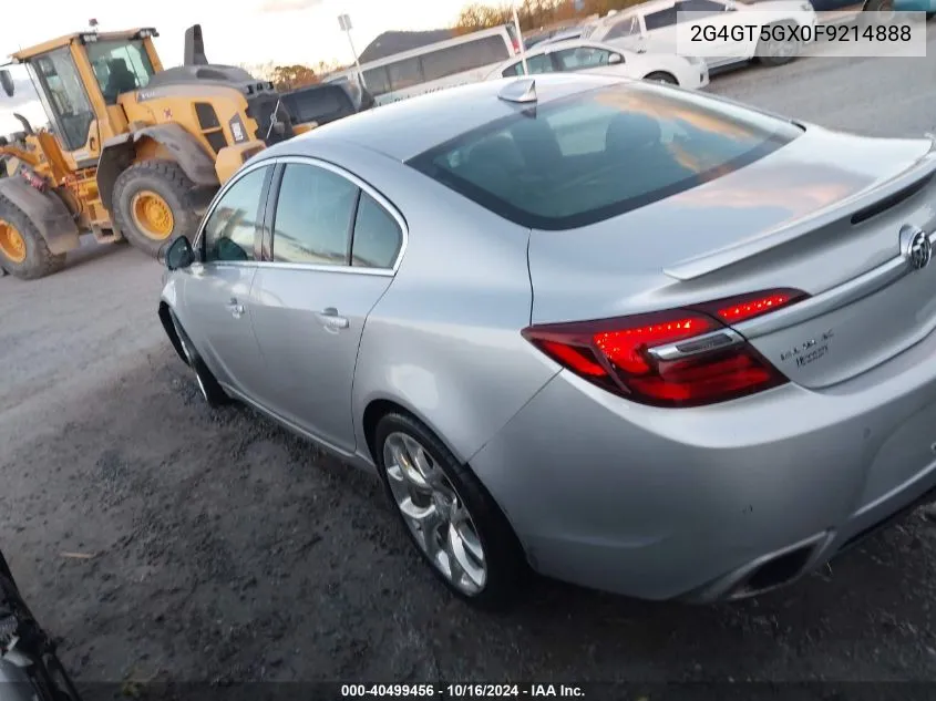 2015 Buick Regal Gs VIN: 2G4GT5GX0F9214888 Lot: 40499456