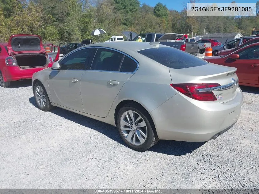 2015 Buick Regal Turbo VIN: 2G4GK5EX3F9281085 Lot: 40539957