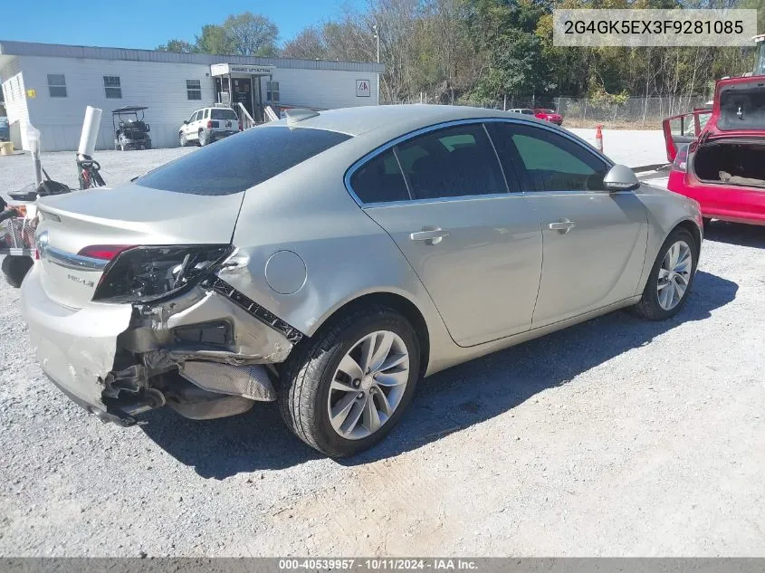 2015 Buick Regal Turbo VIN: 2G4GK5EX3F9281085 Lot: 40539957