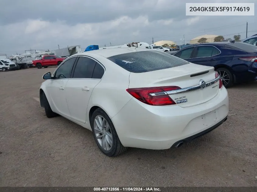 2015 Buick Regal Turbo VIN: 2G4GK5EX5F9174619 Lot: 40712856