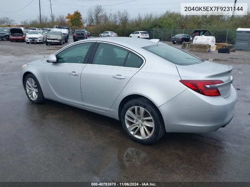 2015 Buick Regal Turbo VIN: 2G4GK5EX7F9231144 Lot: 40793870