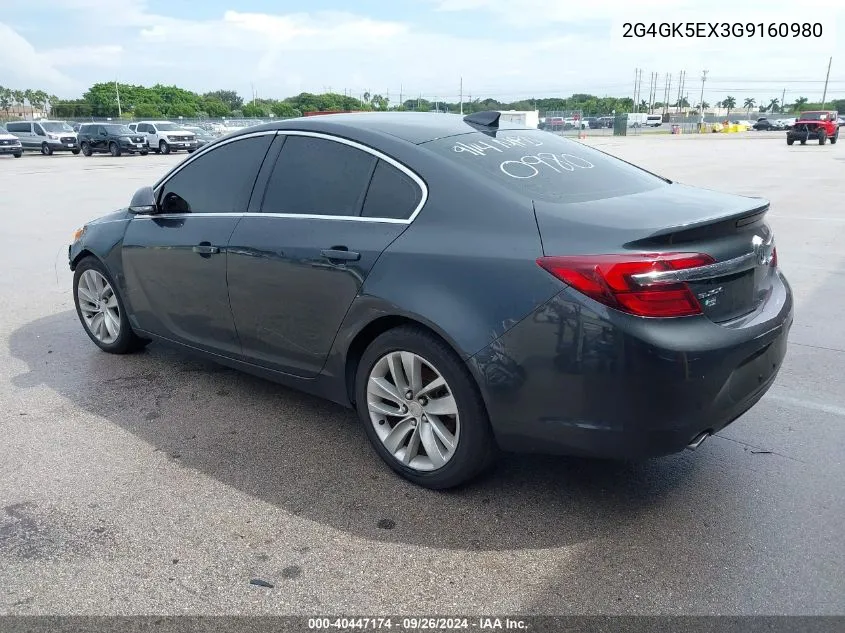 2016 Buick Regal Turbo VIN: 2G4GK5EX3G9160980 Lot: 40447174