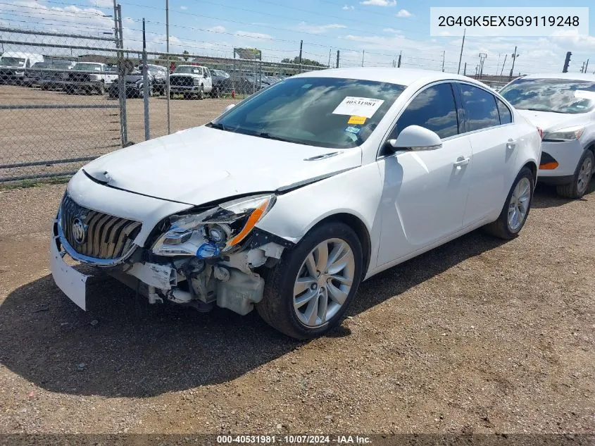 2016 Buick Regal Turbo VIN: 2G4GK5EX5G9119248 Lot: 40531981