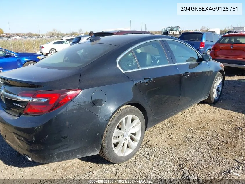 2016 Buick Regal Turbo VIN: 2G4GK5EX4G9128751 Lot: 40652163